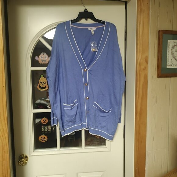 New Isaac Mizrahi Perwinkle Colored Cardigan Size Women's 2X - Picture 1 of 2